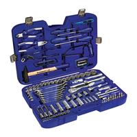 Steckschlüssel-/Handwerkzeugkoffer 131-teilig mit Ring-Maulschlüsseln s - Promat