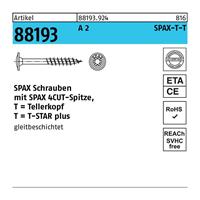 SPAX Tellerkopfschraube R 88193 m.Spitze/T-STAR TG 8 x 50/46-T40 A 2