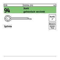 Diverse Splinte DIN 94/ISO 1234 2 x 32 Stahl galvanisch verzinkt