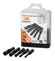 Mandrex 5-delige diamant Tegelboor Set Ø5,6,8,10 en 12mm. - Default