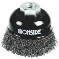 Ironside - Topfbürste Stahl ø 60 mm, für Winkelschleifer, gewellter Draht, mit Gewindeanschluss M14, Drahtstärke 0,30 mm