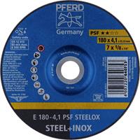 PFERD 62017950 E 180-4,1 PSF STEELOX Afbraamschijf gebogen Diameter 180 mm Boordiameter 22.23 mm RVS, Staal 10 stuk(s)