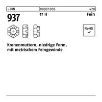 Diverse Kronenmutter DIN 937 niedrige Form M 14 x 1,5 17 H m.Feingewinde - 