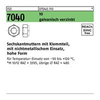 Diverse Sechskantmutter ISO 7040 m.Klemmteil M 16 10 galvanisch verzinkt - 