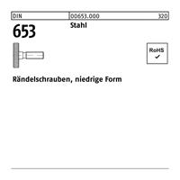 Diverse Rändelschraube DIN 653 niedrige Form M 10 x 30 Stahl Stahl - 