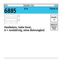 Diverse Passfeder DIN 6885 Form A rundstirnig/o.Bohrung A 16 x 10 x 63 A 4 - 