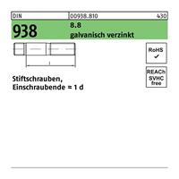 Diverse Stiftschraube DIN 938 M 24 x 65 8.8 galvanisch verzinkt