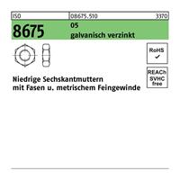 Diverse Sechskantmutter ISO 8675 m.Fasen M 10 x 1,25 5 galvanisch verzinkt