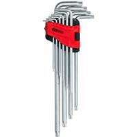 KSTOOLS KS TOOLS Torx-Winkelstiftschlüssel-Satz mit Bohrung, XL, 10-tlgTB8-TB50