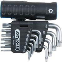 KSTOOLS KS TOOLS 3 in 1 Torx-Winkelstiftschlüssel-Satz mit Bohrung,10-tlg kurz