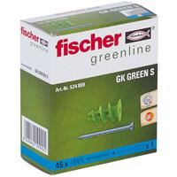 Fischer Gipskartondübel GK green 22 mm, 45 Stück