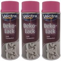 VECTRA 3x  Dekolack violett matt 400ml Lackspray Farbspray Sprühdose Spraydose