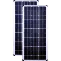 SOLARTRONICS Solarmodule 2 Stück 100 Watt Mono Solarpanel Solarzelle 1200x540x30 90622