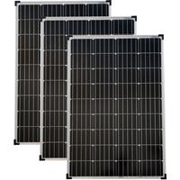 SOLARTRONICS Solarmodule 3 Stück 100 Watt Mono Solarpanel Solarzelle 1000x675x30 92053