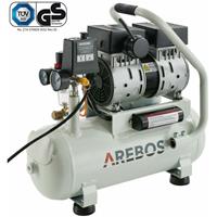 AREBOS Flüsterkompressor (12 l, 500 W, 8 bar, 89 l/min) - Luftkompressor Kompressor - Silber - 