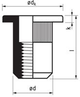 Masterfix Blindklinkmoer M8x25mm - staal (verzinkt) - cilinderkop (Per 250 stuks)