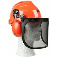 AL-KO Oregon Safety Helmet with Earmuffs and Visor