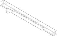 Geze Glijrail + Arm - 390 x 20,5 x 30,5 mm (LxHxD) - zilverkleurig aluminium