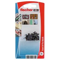 Fischer Wandhaak - Fast & Fix zwart - 8st