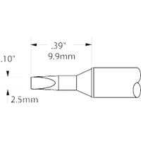 METCAL Lötpatrone für MX-500 STTC, 2,5 mm, 9,9 mm, meißelform - 