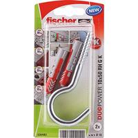 Fischer nylon plug DuoPower 10X50 ronde haak groot 2st.