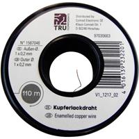 trucomponents TRU COMPONENTS Koperdraad gelakt Buitendiameter (incl. isolatielak): 0.20 mm 110 m