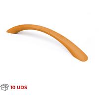 REI Möbelgriffknopf | Dekorativer Stil | Hergestellt aus Zamak | Orangefarbenes Finish | Abstand zwischen den Punkten| 128 mm &Vertica