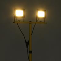 VIDAXL LED-Fluter mit Stativ 2x30 W Warmweiß