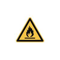 NEUTRALWARE Hinweisschild 20x20 cm (BxH) Warnung vor feuergefährlichen Stoffen Hart-PVC - 