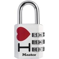 masterlock Master Lock - Zahlenschloss aus Zamak 30mm - Liebesmotiv Stahlbügel D5mm