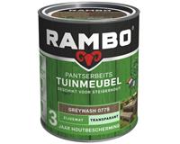 Rambo pantserbeits tuinmeubel zijdemat transparant 1211 white wash 750 ml