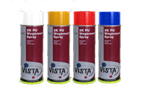 Vista 2k pu wegenverf spray rood 500 ml