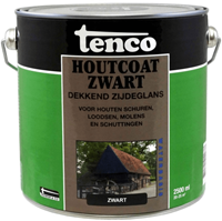 Tenco houtcoat waterbasis zijdeglans zwart 2.5 ltr
