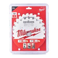 Milwaukee Accessoires Cirkelzaagblad | 165 x 15,87 mm | 24.40T | 2 delig - 4932479837
