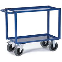 Rollcart Transportsysteme Etagewagen, 2 laadvlakken/plaatstalen bakken, 895 x 495 mm, draagvermogen 400 kg