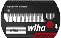 Wiha - Bit Set FlipSelector Standard 25 mm torx Tamper Resistant (mit Bohrung) 13-tlg. 1/4' C6,3 mit Gürtelclip (39057)