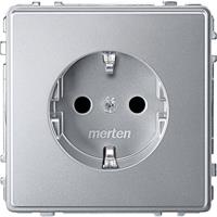Merten MEG2300-7260 Wandcontactdoos Aquadesign Schakelmateriaal Aluminium