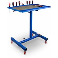 BITUXX Werkstatt Tisch Montagetisch Werkzeugwagen Montagewagen Werkstattwagen Werkzeugablage fahrbar und höhenverstellbar - 