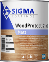 Sigma woodprotect 2in1 matt wb kleurloos 2.5 ltr