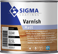 Sigma varnish matt wb kleurloos 0.5 ltr