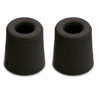 4x stuks deurstopper / deurbuffer rubber zwart 4,8 x 3,7,7 cm -