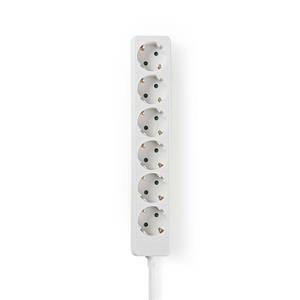 Nedis EXSO615F1WT 6-Socket Power Strip, 1.5m (White)