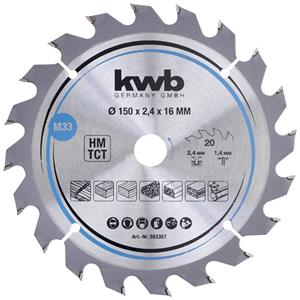 Kwb 583357 Hardmetaal-cirkelzaagblad 150 x 16 mm 1 stuk(s)