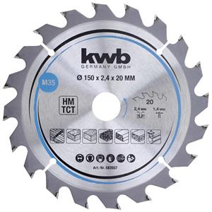 Kwb 583557 Hardmetaal-cirkelzaagblad 150 x 20 mm 1 stuk(s)
