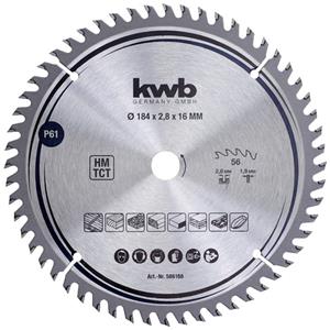 Kwb 586168 Hardmetaal-cirkelzaagblad 184 x 16 mm 1 stuk(s)