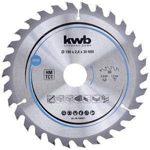 Kwb 586957 Hardmetaal-cirkelzaagblad 190 x 30 mm 1 stuk(s)