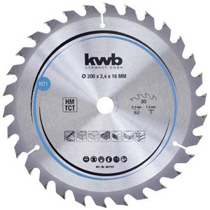 Kwb 587157 Hardmetaal-cirkelzaagblad 200 x 16 mm 1 stuk(s)