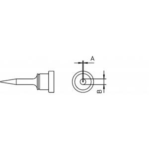 Weller LT 1SA Soldeerpunt Ronde vorm, lang Grootte soldeerpunt 0.5 mm Lengte soldeerpunt: 15 mm Inhoud: 1 stuk(s)