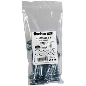 Fischer 5x65 S B Hollewandplug 71 mm 538883 20 stuk(s)