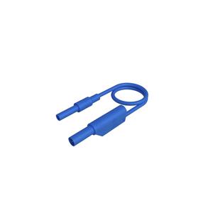 SKS Hirschmann MAL S WS-B 25/2,5 blau Veiligheidsmeetsnoer [4mm-veiligheidsstekker - 4mm-veiligheidsstekker, stapelbaar] 25 cm Blauw 1 stuk(s)